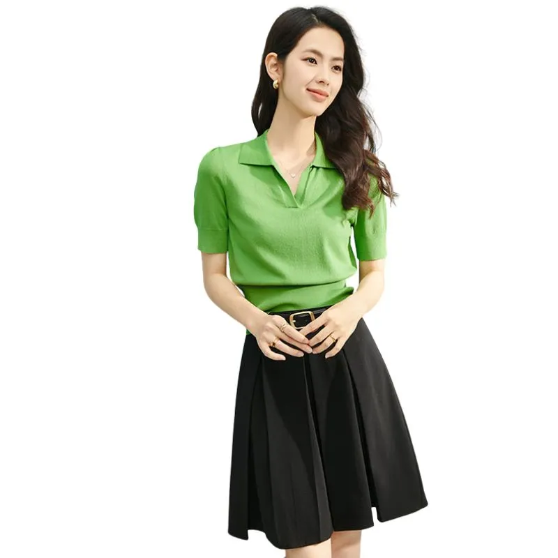 Late White Knitwear Women's Green-2