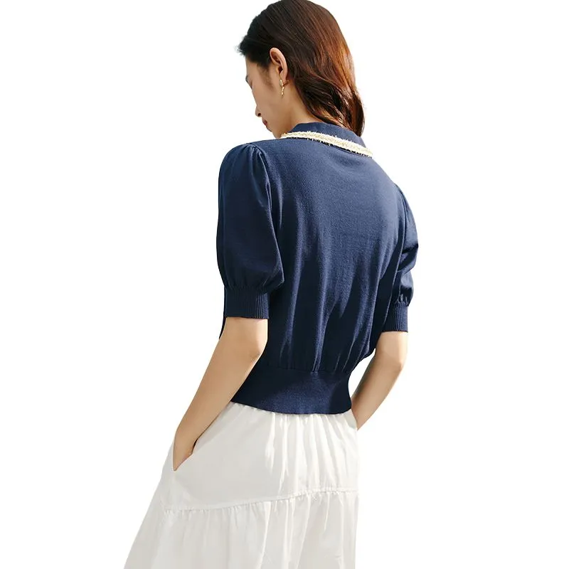 Late White Knitwear Women's Dark Blue-3