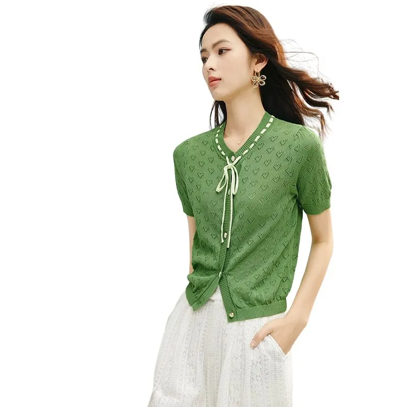 Late White Knitwear Women's Green-2