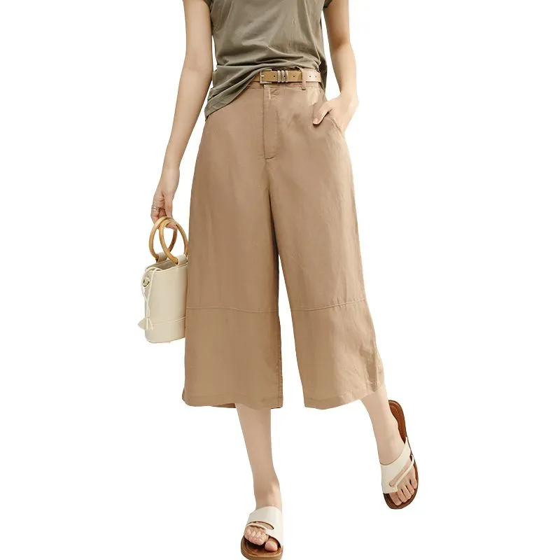 Late White Casual Pants Women's Light Coffee-2