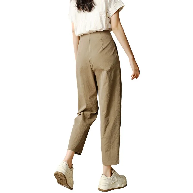 Late White Casual Pants Women's-1