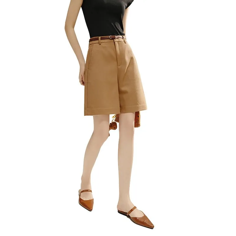 Late White Casual Shorts Women's-2