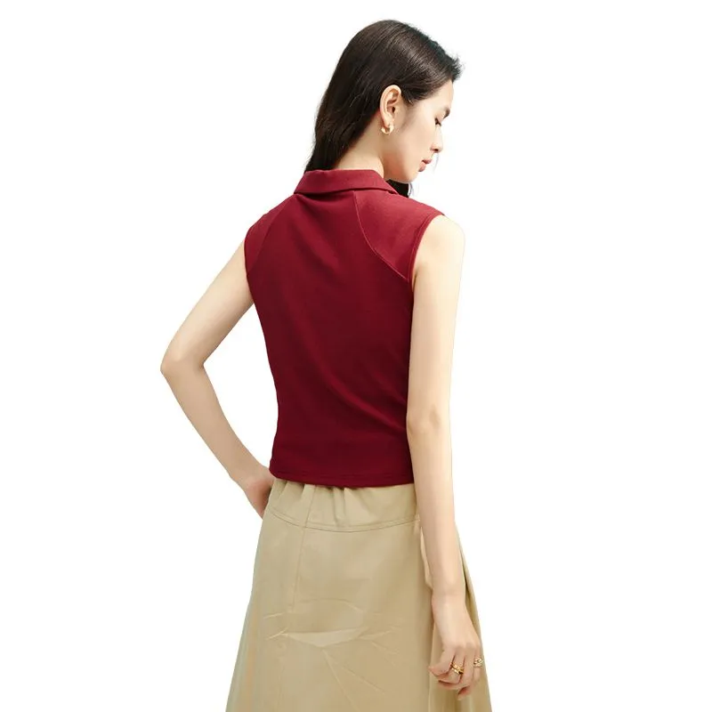 Late White T Shirts Women's Red-3