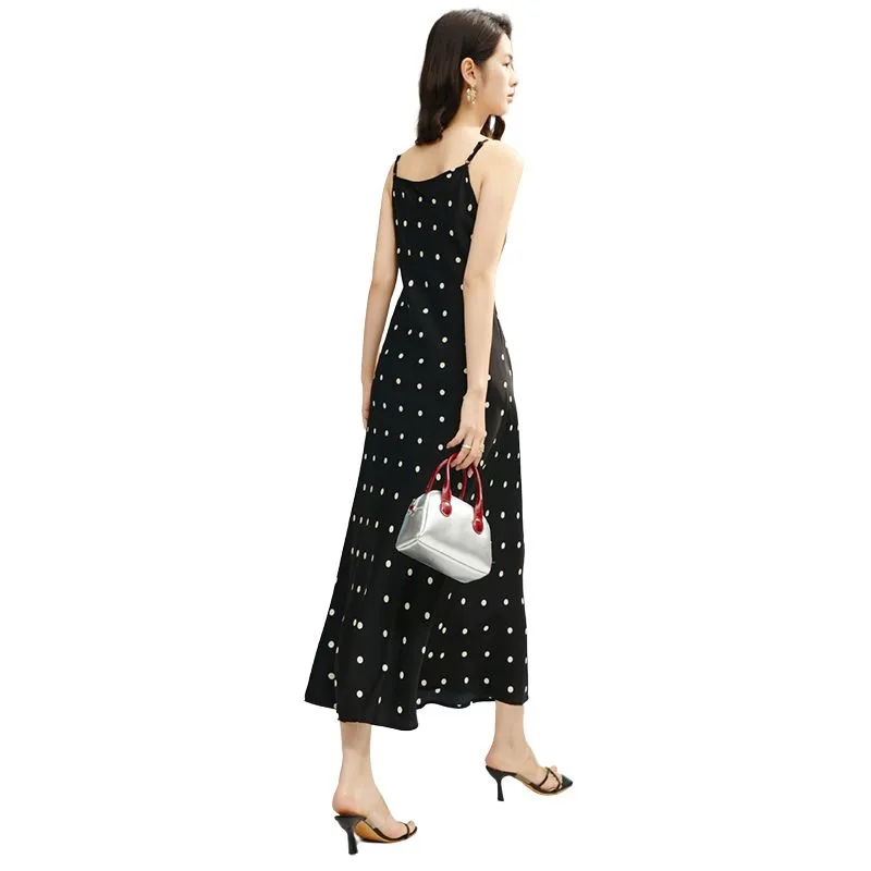Late White Slip Dresses Women's Black-3