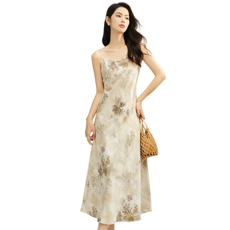 Late White Slip Dresses Women's Multicolor-2
