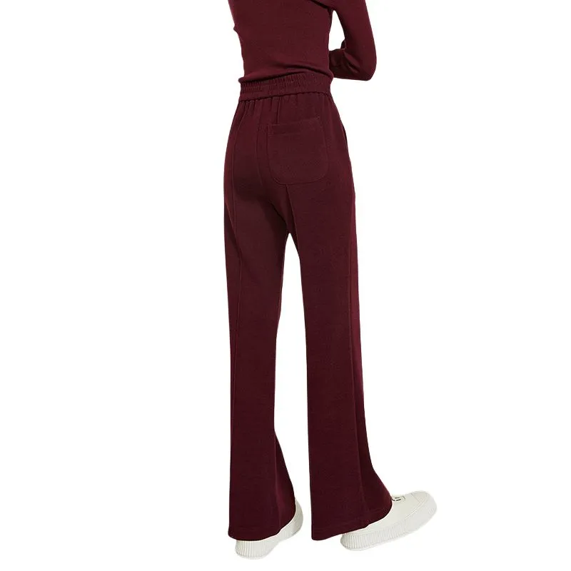 Late White Casual Pants Women's Ancora Red-1