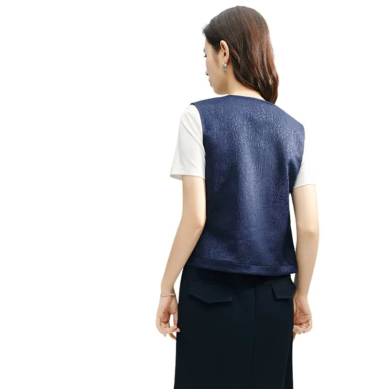 Late White Vests Women's Royal Blue-3