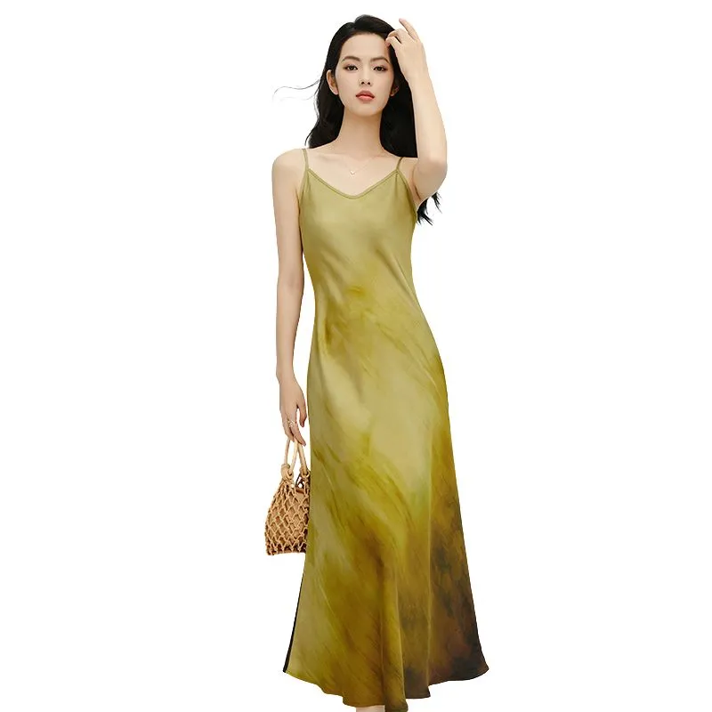 Late White Slip Dresses Women's Multicolor-2