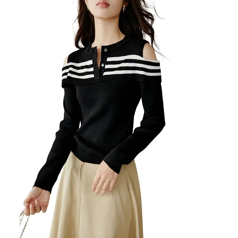 Late White Knitwear Women's Black-2