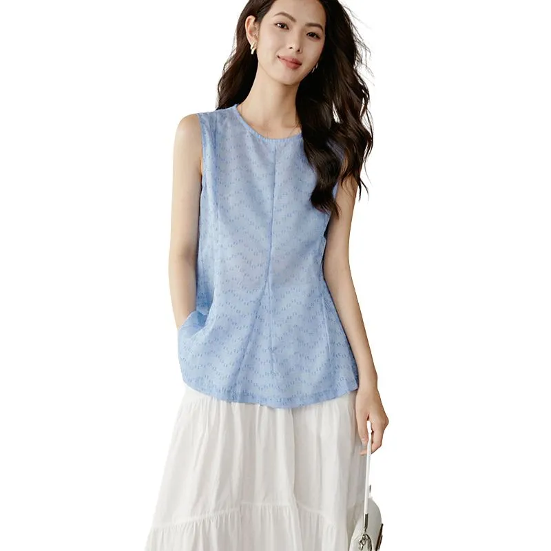 Late White Shirts Women's Blue-2
