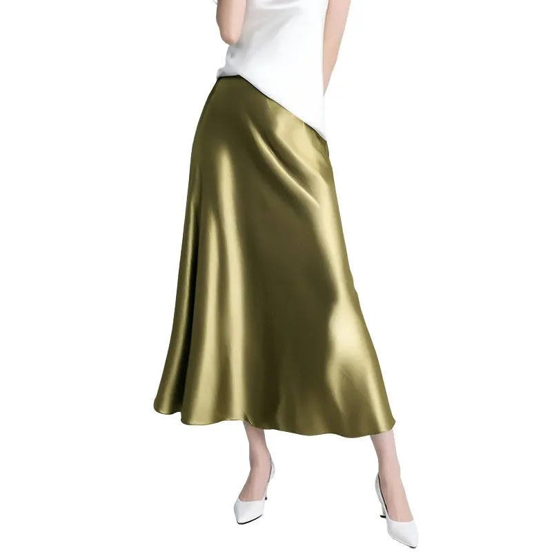 Late White Casual Long Skirt Women's-6