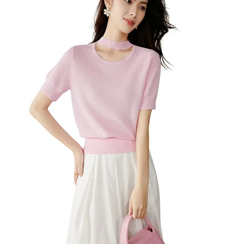 Late White Knitwear Women's Pink-2