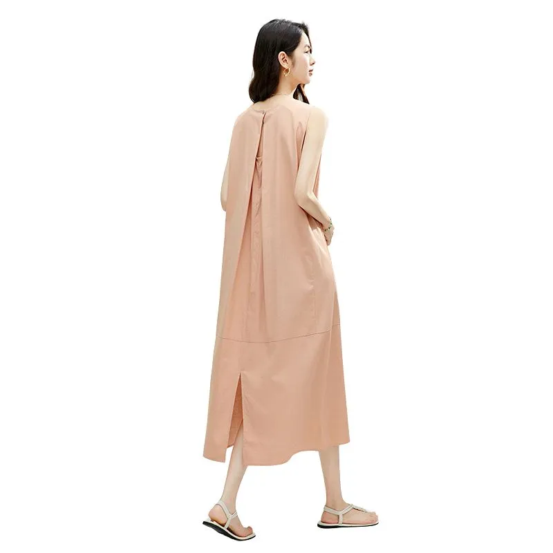 Late White Sleeveless Dress Women's-3