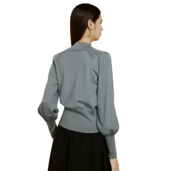 Late White Knitwear Women's Gray Blue
