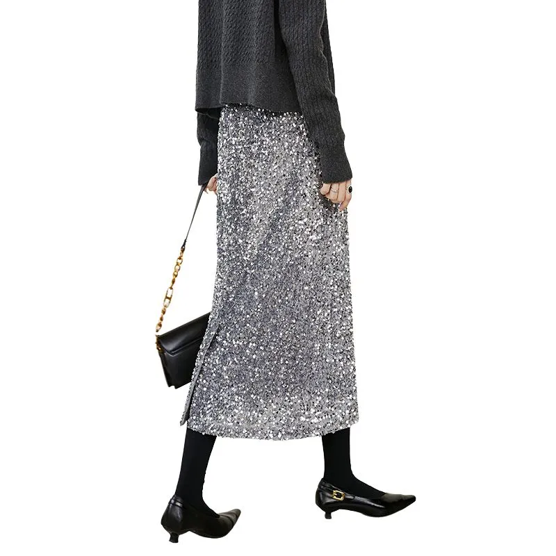 Late White Skirt Women's Dark Blue-5