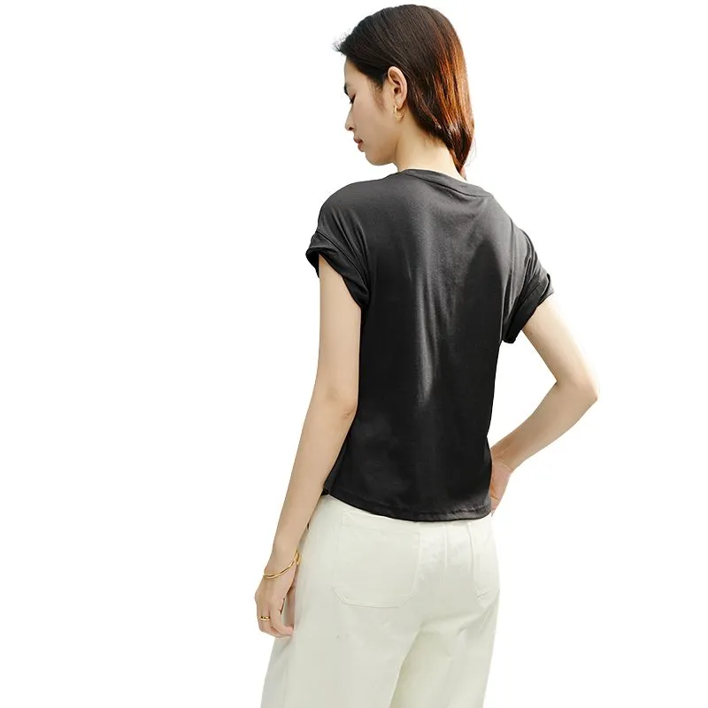 Late White T Shirts Women's Dark Gray-3