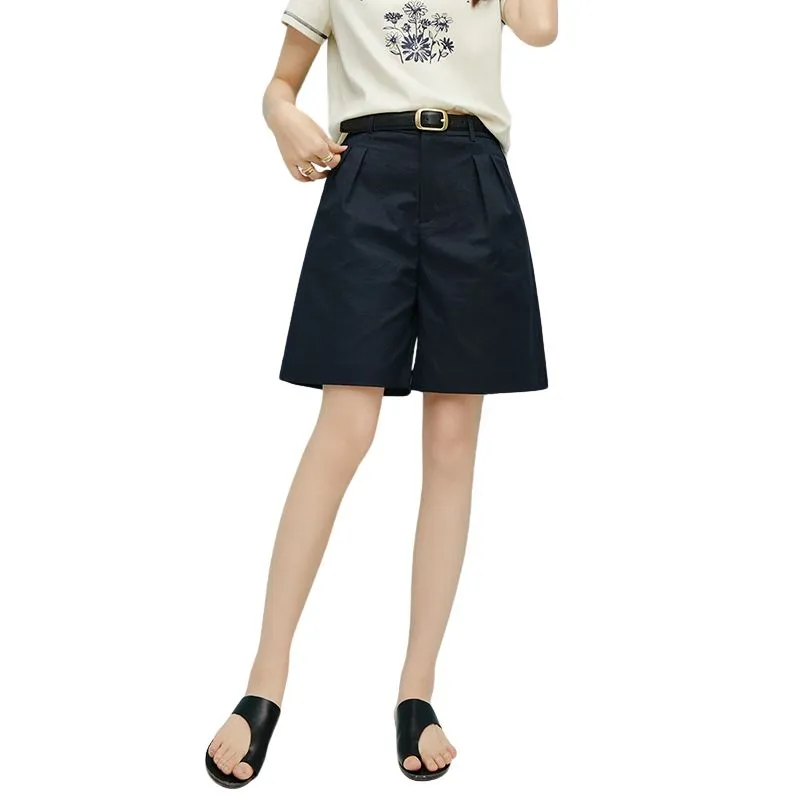 Late White Casual Shorts Women's-2