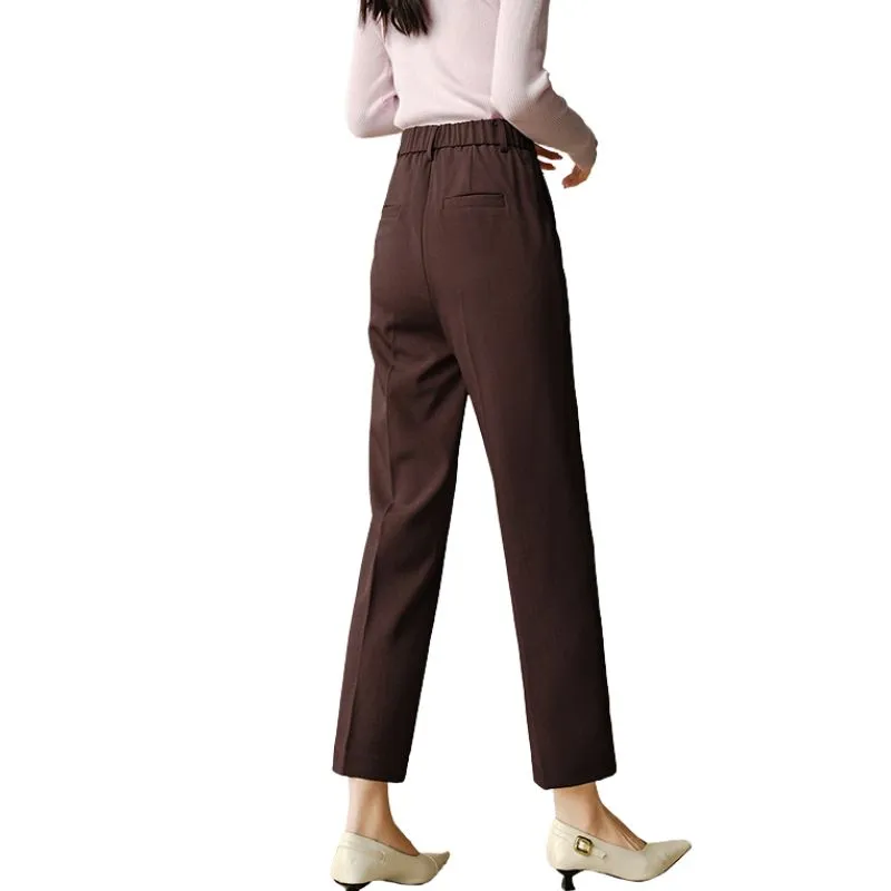 Late White Casual Pants Women's-1
