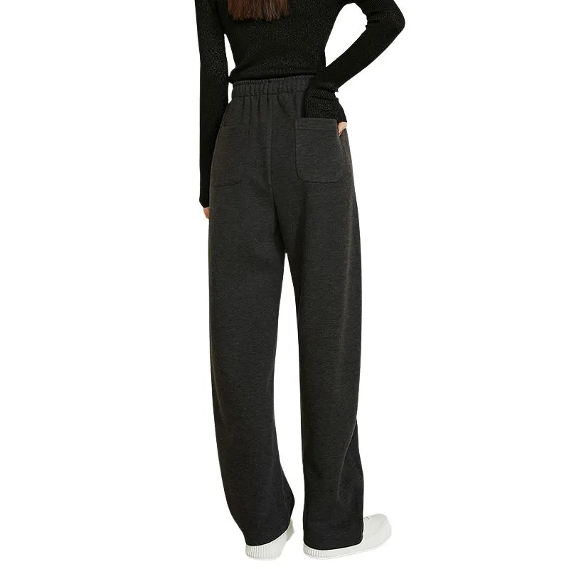Late White Casual Pants Women's Dark Gray-1
