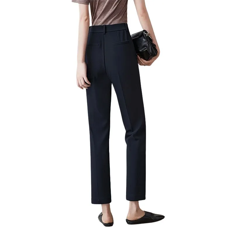 Late White Casual Pants Women's Dark Blue-1