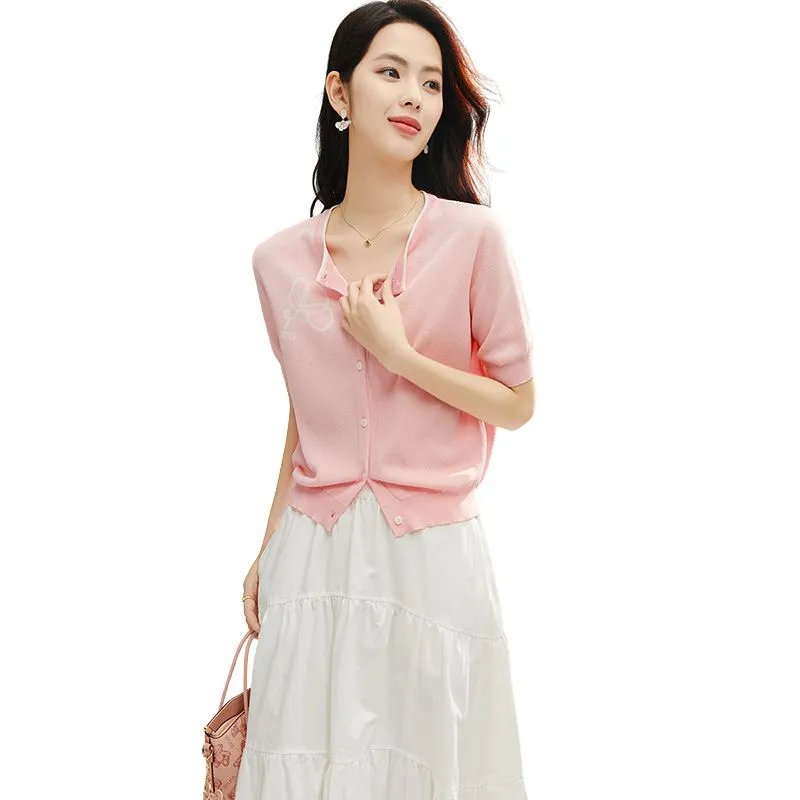 Late White Knitwear Women's Pink-2