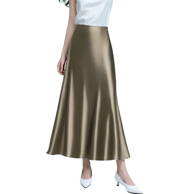 Late White Casual Long Skirt Women's-2