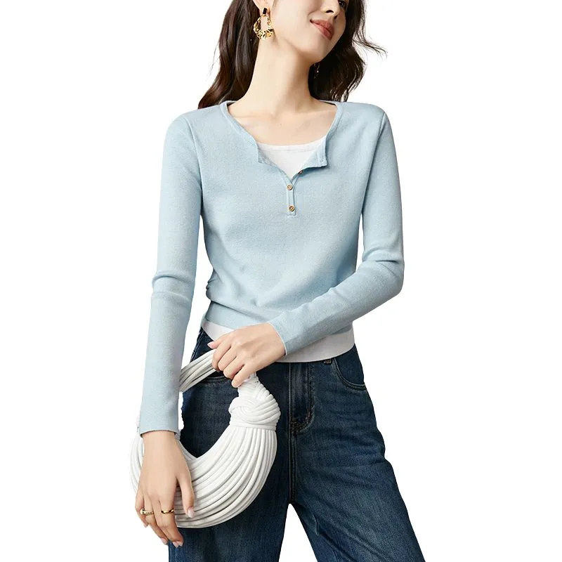 Late White Knitwear Women's Blue-2