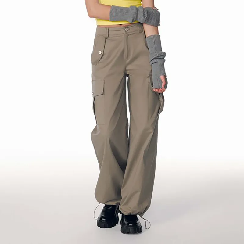 PUKI Casual Pants Women's Gray Brown-4