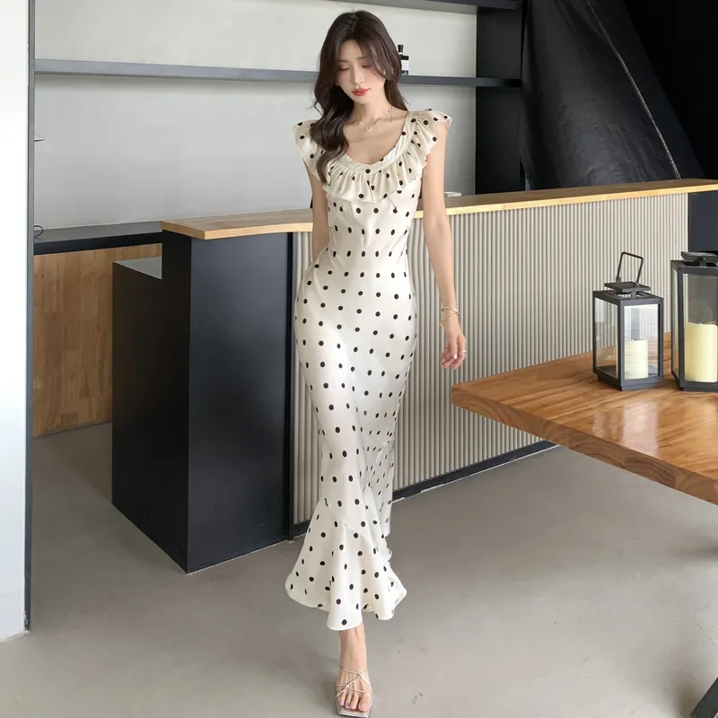CZMO Sleeveless Dress Women's Polka Dot-6