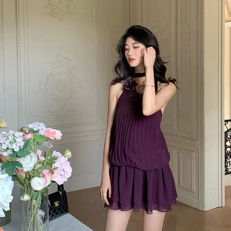CZMO Sleeveless Dresses Women's Grape Purple-2