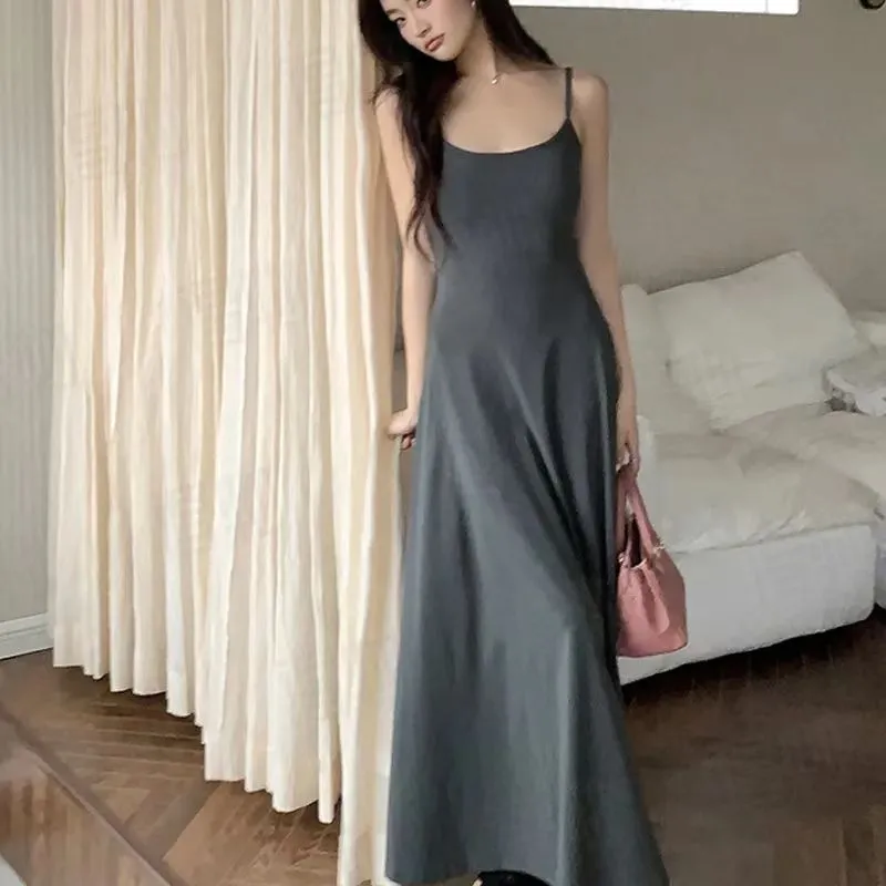 CZMO Slip Dresses Women's Gray-2