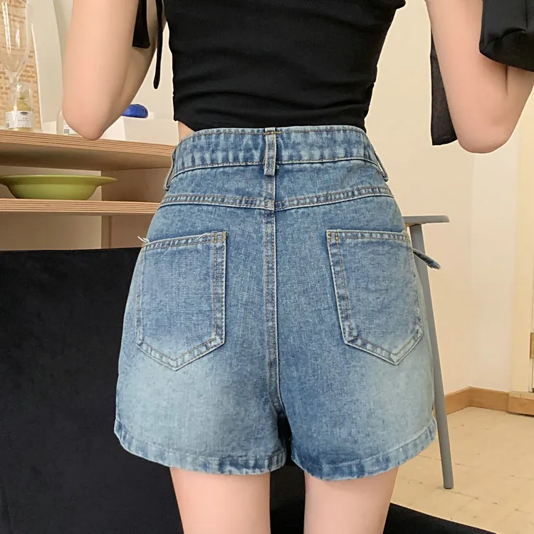 CZMO Denim Shorts Women's Dark Blue-8