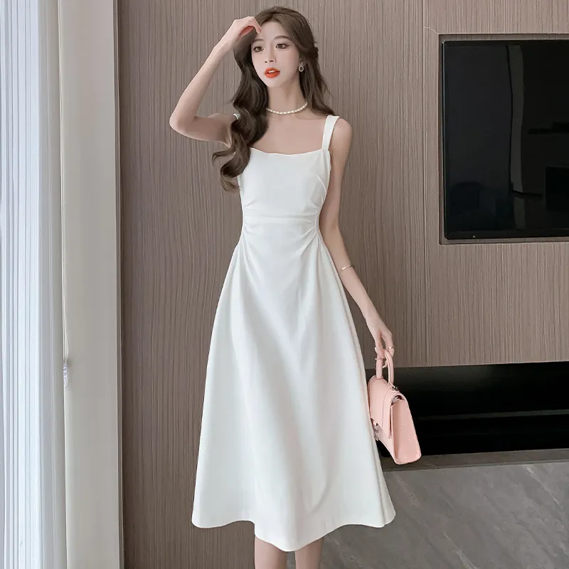 CZMO Slip Dresses Women's White-2