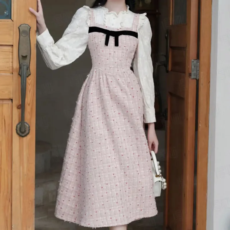 CZMO Long Sleeved Dress Women's Pink-3