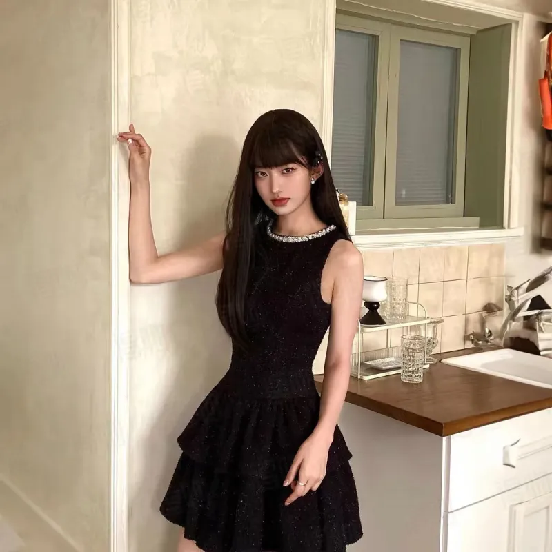 CZMO Sleeveless Dress Women's Black-3