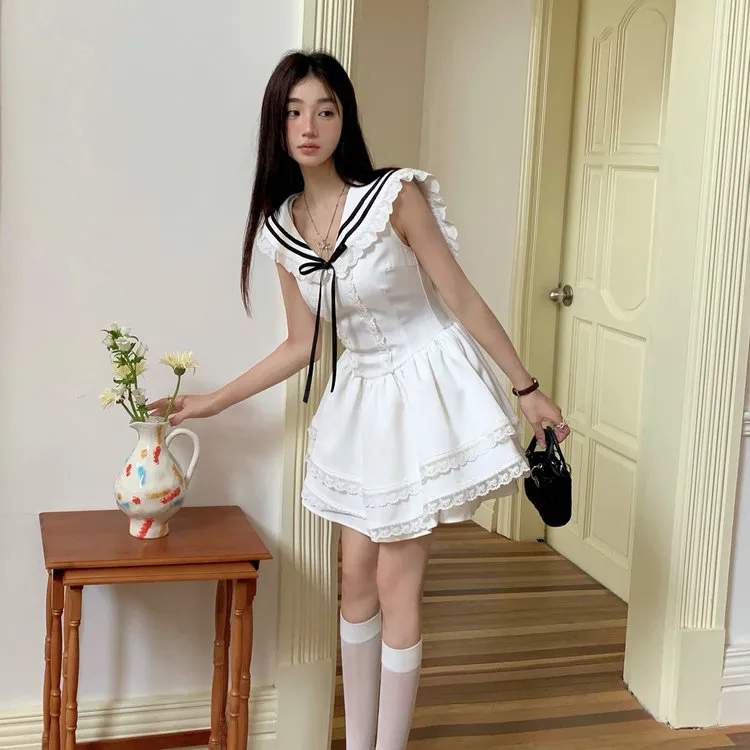 CZMO Short Sleeved Dress Women's White-2