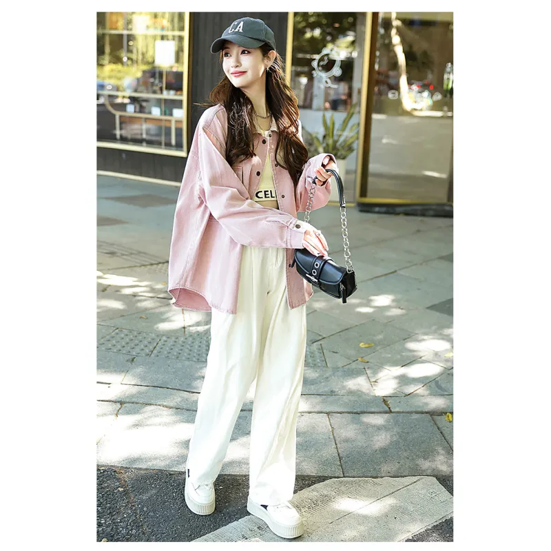 CZMO Denim Jackets Women's Pink-3