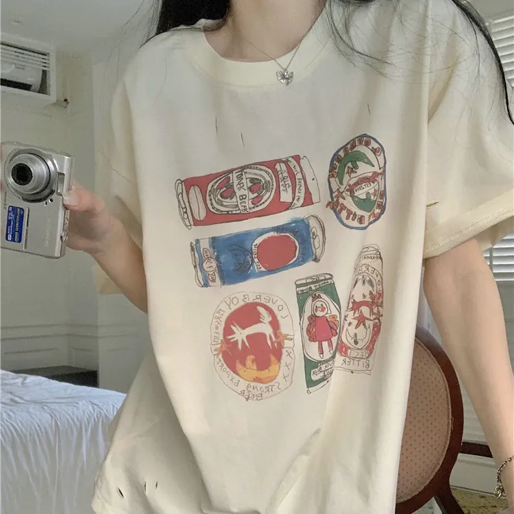 CZMO Regular T Shirt Women's Cream Yellow-2