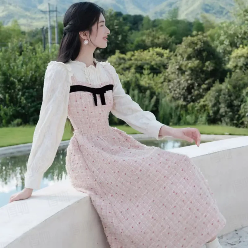 CZMO Long Sleeved Dress Women's Pink-2