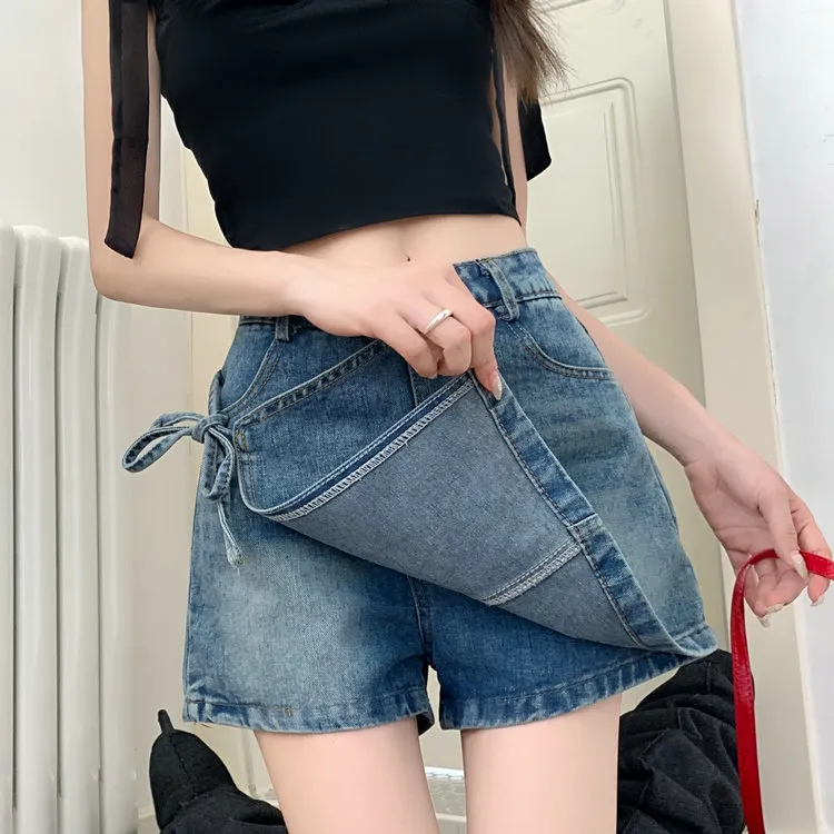 CZMO Denim Shorts Women's Dark Blue-6