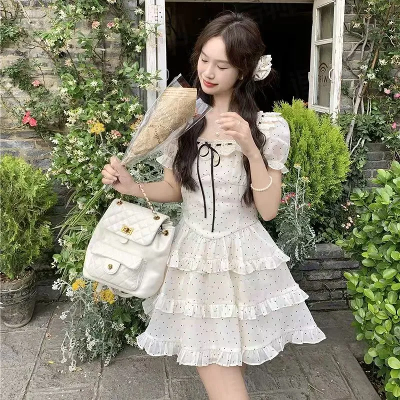 CZMO Short Sleeved Dress Women's White-3