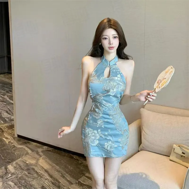 CZMO Sleeveless Dresses Women's Blue-2
