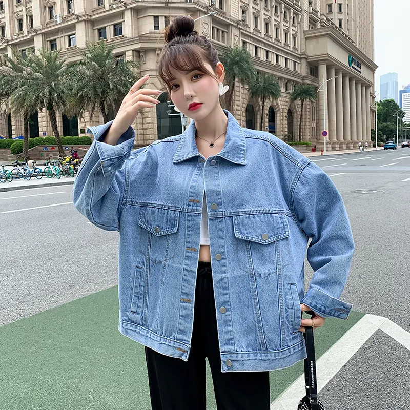 OZVO Denim Jackets Women's Blue-1