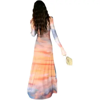 OZVO Long Sleeved Dresses Women's Multicolor