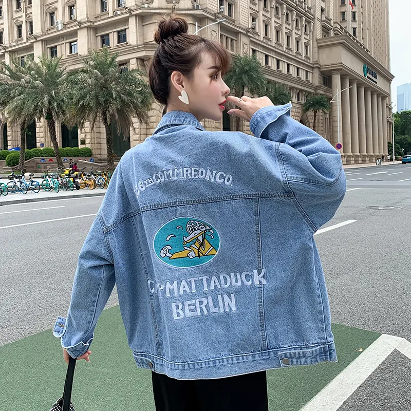 OZVO Denim Jackets Women's Blue-2