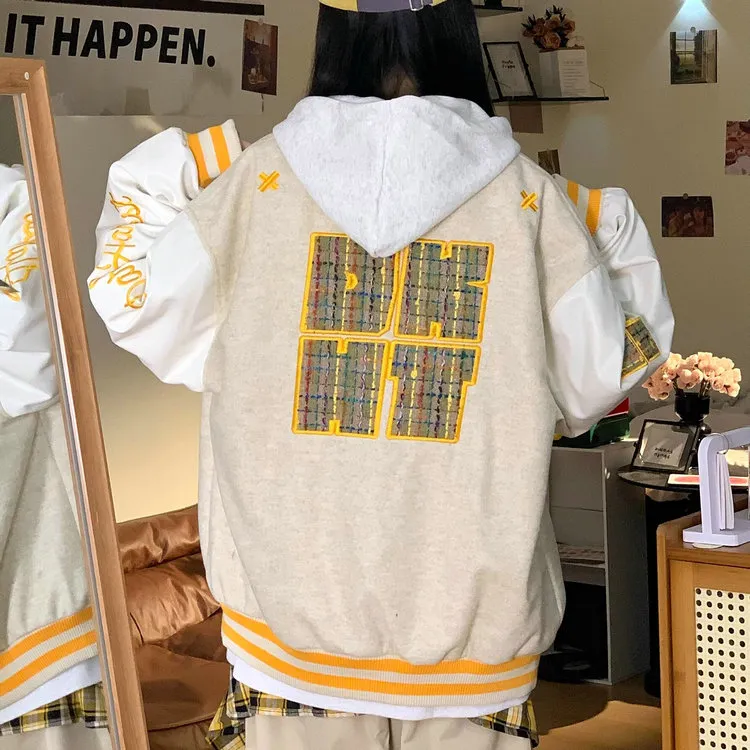 Vine Color Baseball Jacket Unisex-3