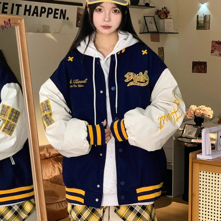 Vine Color Baseball Jacket Unisex-7