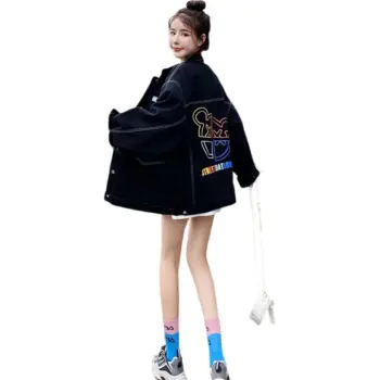 OZVO Denim Jacket Women's Black