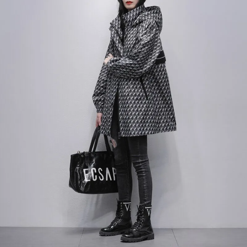 OZVO Trench Coats Women's Black-3