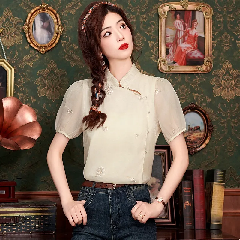 OZVO Shirts Women's Apricot-3